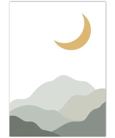 Herfair 3 Set Nursery Posters - Green Rainbow Sun Boho Wall Art for Kids | Unframed 40x50cm Decor - Buy Online on GoSupps.com