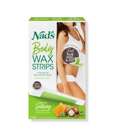 Nads Natural Body Wax Strips 24 ct