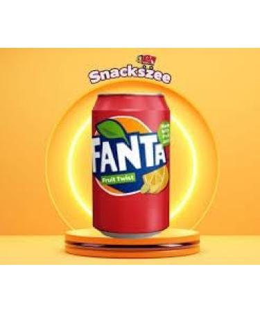 Fanta Fruit Twist 330ml x 24 | Burst of Mixed Fruit Flavors in Every Sip | Crisp and Fizzy Goodness | Ultimate Refreshment Bundle | Quench Your Thirst | Experience the Joy - Buy Online on GoSupps.com