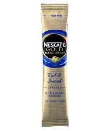 Nescafe Gold Blend Decaf Coffee Sachets Individually Wrapped 30 x 1.8g Bundle with Refillable Silver Window Lid Tin and Latte Spoon Set - For Home Desk or Travel - Buy Online on GoSupps.com