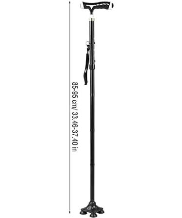Canes Elderly Walking Stick Led Light Aluminum Alloy Telescopic Foldable Anti-Slip Four-Legged Elderly Crutches Handle Cane Walking Stick for Quick Disassembly Easy to Operate Made in China Smooth - Buy Online on GoSupps.com