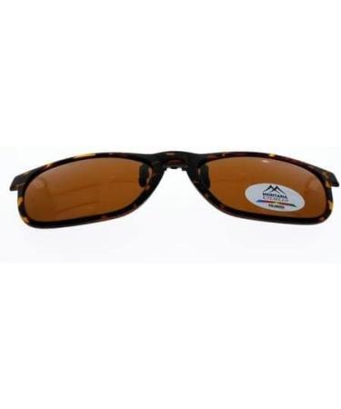 Buy Large Rectangular Brown Polarized Clip-On Sun Protection Glasses | International Shipping Available - Buy Online on GoSupps.com