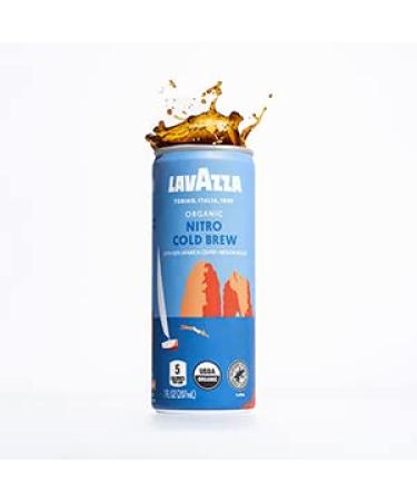 Lavazza Organic Nitro Cold Brew Coffee - 7oz x 12 Count - Smooth Medium Roast with Fruity Notes - 100% Arabica - USDA & Rainforest Alliance Certified - Buy Online on GoSupps.com