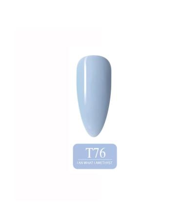 15ML opies Gel Nail Polish Base Coat Super Shiny Top Coat Manicure LED Semi Permanent Soak Off UV Gel Varnish - (Color: T76) New T76