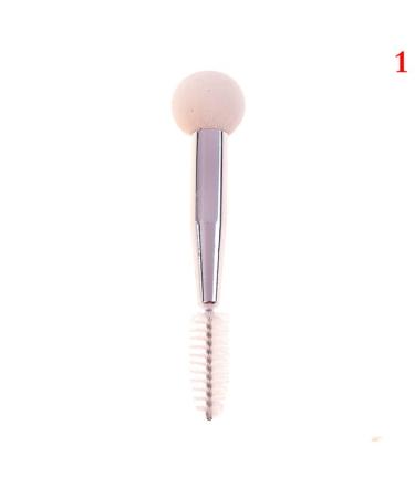 SALOCY 6 Pcs Makeup Sponge & Double Sided Brush Set - Beauty Blender Applicator for Eyebrows, Eyelashes, and Mascara - White and Pink - Buy Online on GoSupps.com