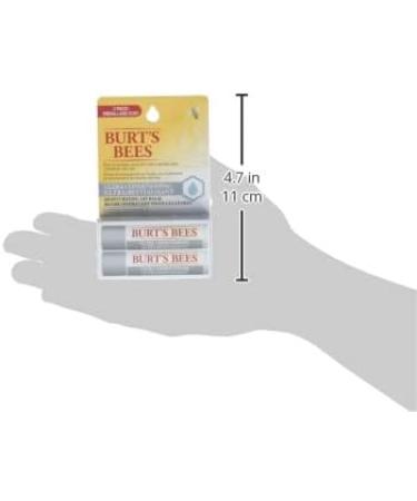 Burt's Bees Hydrating Lip Balm for Dry Chapped and Cracked Lips 100% Natural Origin Ultra Conditioning with Kokum Butter Shea Butter and Cocoa Butter Unscented 2 Tubes - Buy Online on GoSupps.com