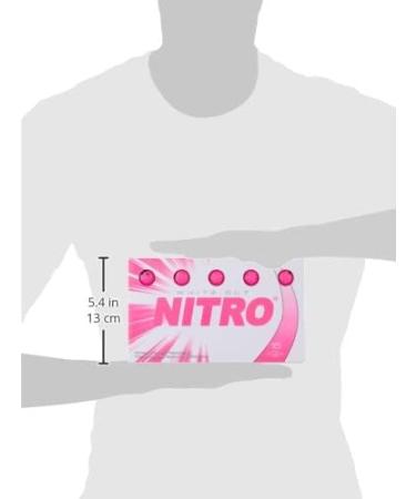 Nitro Long Distance Peak Performance Golf Balls (15PK) All Levels White Out 70 Compression High Velocity White Hot Core Long Distance Golf Balls USGA Approved-Total of 15-Hot Pink - Buy Online on GoSupps.com