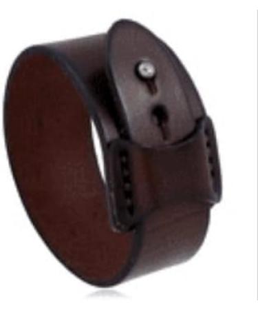 Essential Oil Leather Wrist Band with Wool Activator Disc - Brown | Aromatherapy Bracelet for Wellness - Buy Online on GoSupps.com