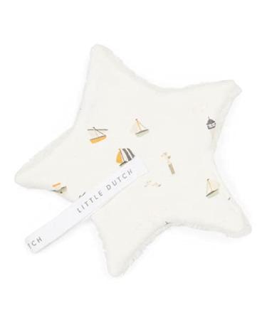 Little Dutch TE20221690 Pacifier cloth star Sailors Bay white