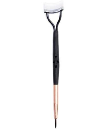 Simple And Convenient Makeup Brush Cosmetic brush Double-end Eyelash Comb Arced Steel Teeth with Angled Brow Brush/Eyeliner Brush eyebrow brush Black - Buy Online on GoSupps.com