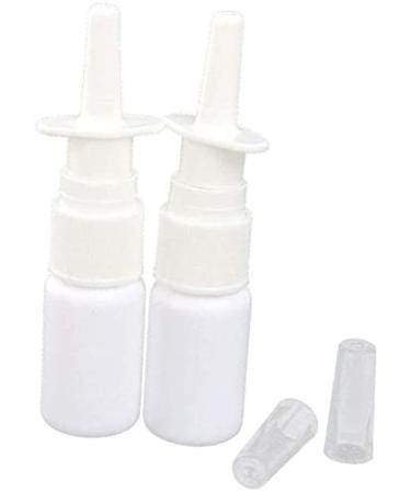 2pcs Empty Refillable White Plastic Medical Nasal Spray Bottles Pump Sprayer Container Vial Pot for Saline Water Wash Applications Deft Design