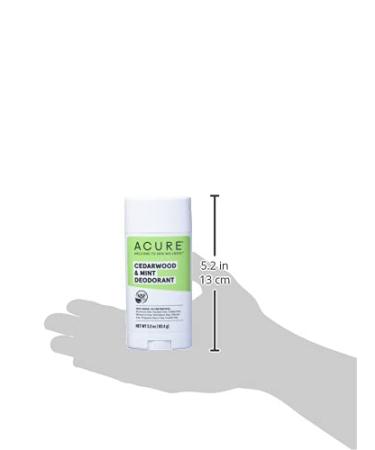 ACURE Cedarwood & Mint Deodorant - 100% Vegan, Aluminum-Free, NSF Certified, Organic Ingredients, 2.2 oz - Buy Online on GoSupps.com