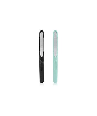 Miwiam nail files 2 Set for smooth nail surfaces without cracks no hold for deposits |2 zones (coarse and fine) rust -free residue -free cleaning black lilac