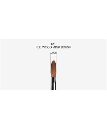 Alexnailart Kolinsky Sable Acrylic Nail Brush with Red Wooden Handle - Size 6 - Buy Online on GoSupps.com