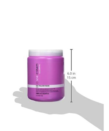 Inebrya Ice Cream No-Yellow Mask 1000ml for Lightened & Grey Blonde Hair - Anti-Yellowing Formula - Buy Online on GoSupps.com