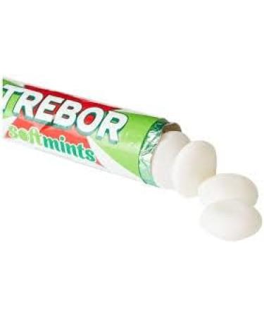Trebor Softmints Peppermint 14 x 42g Rolls Bundle with Silver Window Lid Refillable Tin - Buy Online on GoSupps.com
