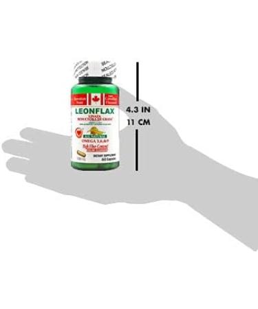 LEONFLAX 100% Authentic Canadian Flax Seed - 60 Capsules for Digestive Health - 60 Count Bottle - Buy Online on GoSupps.com