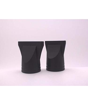 2pcs Black Plastic Hair Dryer Nozzle Drying Concentrator Set - Salon Hair Styling Tool Replacement Cover - Buy Online on GoSupps.com