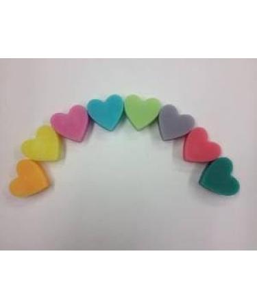 8x MINI hearts 2cm soaps. Suitable for sensitive skin fragrance free. Colours will vary