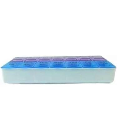 14 Compartments Pill Organizer Box - Weekly AM PM Medication Storage for 7 Days Twice a Day Dose Case - Buy Online on GoSupps.com