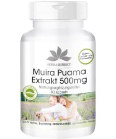 Muira Puama Extract Vegan 90 Capsules Without Magnesium Stearate | HERBADIREKT by Warnke Vitalstoffe