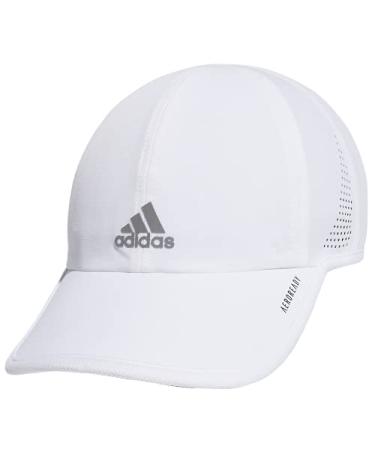 adidas Women's Superlite Relaxed Fit Performance Hat White/Silver Reflective One Size