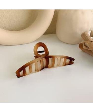 5.1 Inch Large Hair Claw Clips 4 Pack - Strong Hold Non-slip Jaw Clips for Thick Curly Hair - White Lightpink Water Blue Brown - Transparent - Buy Online on GoSupps.com