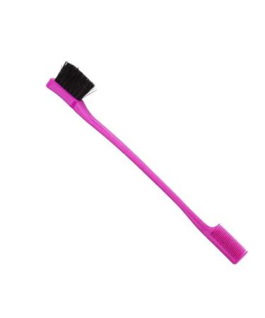 3 pack Edges Brush With Comb End Set for Hair Styling Pink