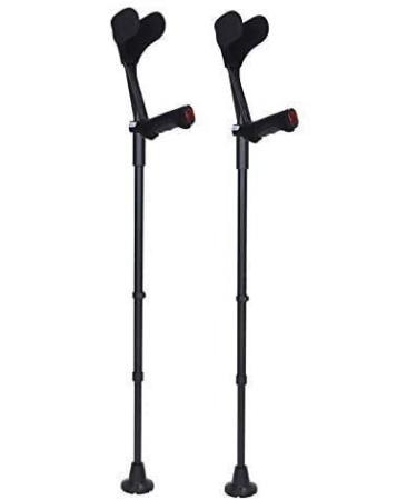 Forearm Crutches Adjustable 1 Pair Forearm Crutches - Handle Lightweight Cuff Crutch - Adjustable with Comfortable Grip - Sturdy high-Density Aluminum Lightweight Arm Crutch Journey