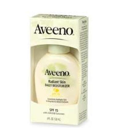 Aveeno Positively Radiant Skin Daily Moisturizer, SPF-15, 4-Ounce Bottles (Pack of 2)