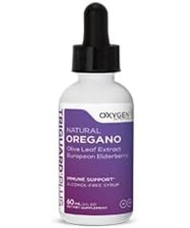 Oxygen Nutrition Triguard Oil of Oregano Drops Olive Leaf Extract Elderberry Extract Liquid Tincture Supplement 2 fl oz | Gut Health Immune Support & Energy | Alcohol-Free | Organically Grown - Buy Online on GoSupps.com