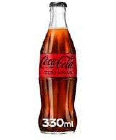 Coke Zero Glass Bottle No Sugar 24 Pack (330ml Bottles) Cola 330ml Bottles - Buy Online on GoSupps.com