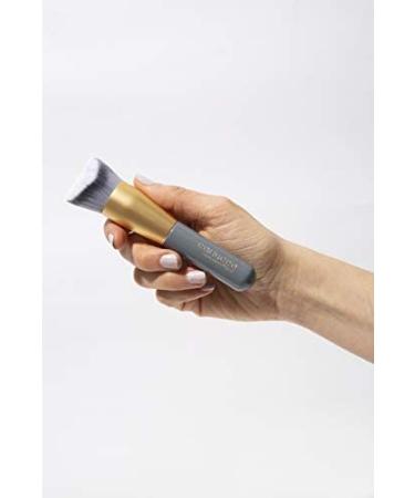 Carlucce Cream Makeup Brush - Vegan Foundation Brush for Liquid Makeup Blending Contouring & Highlighting - Soft Geometric Design Made in USA - Buy Online on GoSupps.com