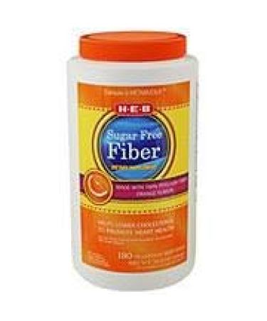 H E B Sugar Free Natural Fiber Dietary Supplement Orange 36.8 OZ(180 Teaspoon Servings)