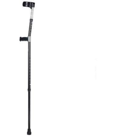 PSMPENG LRVTREC Forearm Crutches Adjustable Black Open Cuff Crutches for Elderly Handicapped Disabled Walk Easy Crutches with Handle Lightweight Aluminum Walking Stick Lightweight Arm Crutch