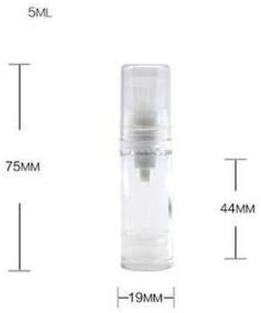5ML/0.17oz Airless Pump Bottle - Empty Refillable Plastic Airless Vacuum Pump Cream Lotion Bottle Travel Sample Packing Toiletries Liquid Container for Cosmetic Make-up Pack of 6 (Clear) - Buy Online on GoSupps.com