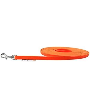 Premium Biothane Dog Leash for Small Dogs | 9mm 3m/10m/15m Options | Neon Orange | Durable & Waterproof - Buy Online on GoSupps.com