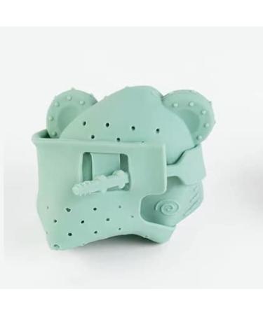 PandaEar 2 Pack Baby Teething Mitten Chew Toy - Stimulating Pain Relief Glove (Blue Green) - Buy Online on GoSupps.com