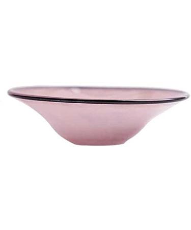 Good Bowl Glass Fruit Salad Bowl Creative Irregular Dish Bowl Dessert Bowl Restaurant Tableware Kitchenware (Color : Pink)