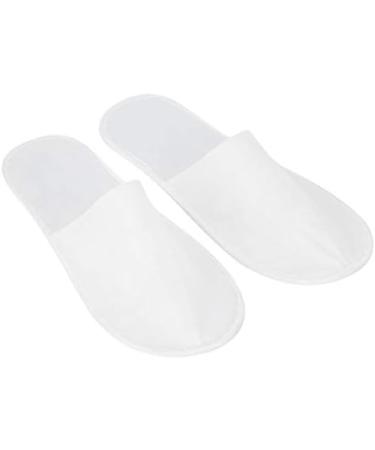 Lyrlody 50 Pairs Disposable House Shoes - Comfortable Unisex Slippers for Home Spa Hotel & Parties - 3mm Fleece White Board - Buy Online on GoSupps.com