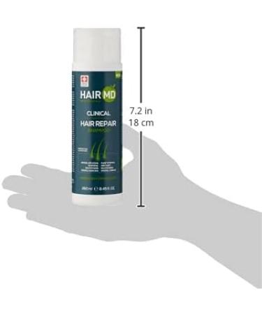 HairMD Hair Growth Shampoo - 250ml | Hair Loss & Regrowth Foam Treatment Biotin Keratin Collagen Pro Vitamin B5| For Slow Growing | Hair Growth Problems for Men and Women - Buy Online on GoSupps.com