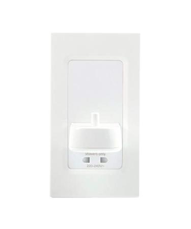 Proofvision PV12P In Wall Electric Toothbrush Charger with Shaver Socket White Compatible with all Oral-B & Braun Toothbrushes - Buy Online on GoSupps.com