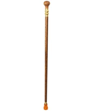 Wooden Cane Solid Walking Stick Wooden Cane Golden Sandalwood Faucet Crutches Older People Walking Sticks Sticks Gifts for Elderly Seniors (Roundhead) Selfless dedication