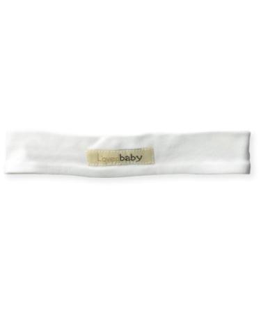 L'ovedbaby Baby-Girls Newborn Organic Headband 0/6 Month White