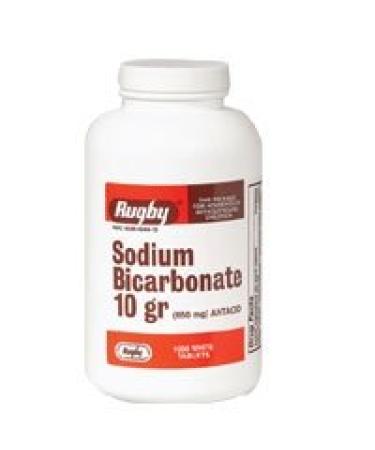 Rugby Sodium Bicarbonate 10 grains tablets relieve heartburn antacid - 1000 ea - Buy Online on GoSupps.com