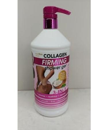 Collagen Firming Shower Gel - Coconut & Shea Butter 3-in-1 - Smoothes Firms & Replenishes - 32fl oz (960ml) - International Shipping Available - Buy Online on GoSupps.com
