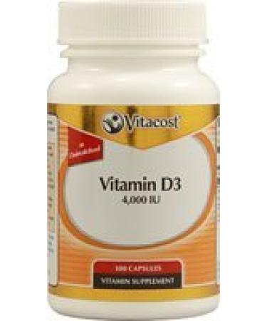 Vitacost Vitamin D3 (as Cholecalciferol) - 4000 IU - 100 Capsules