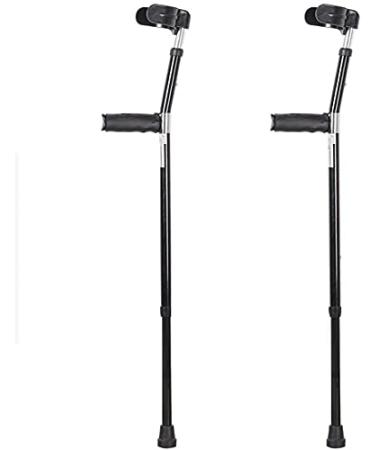 Crutches Adult Bracelet Crutch Forearm Crutches Balanced Mobility Aid Retractable and Adjustable Folding Cane for Elderly Disabled Walking Stick Shock Absorber 1 Pair powerfully