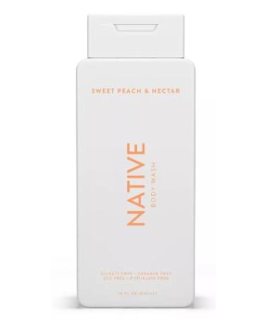 Buy Native Body Wash - Sweet Peach & Nectar - Sulfate Free - 18 fl oz with Free Loofah | International Shipping Available - Buy Online on GoSupps.com