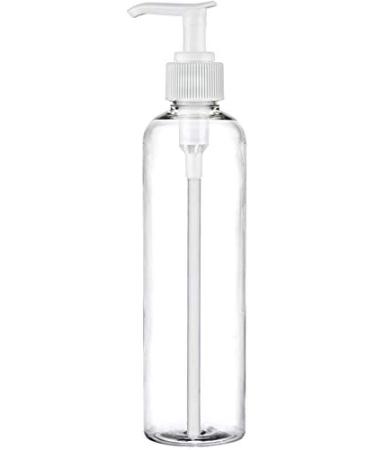 BRIGHTFROM 8 oz Lotion Pump Bottles (2 Pack) - BPA-Free PET Refillable Plastic Containers for Soap, Shampoo, Lotions - Clear with White Dispenser - Buy Online on GoSupps.com